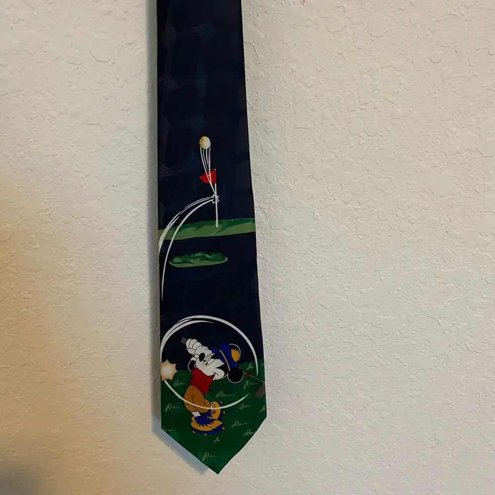 Vintage Disney‎ Mickey Unlimited Golf Mickey Golf Tee Off Tie